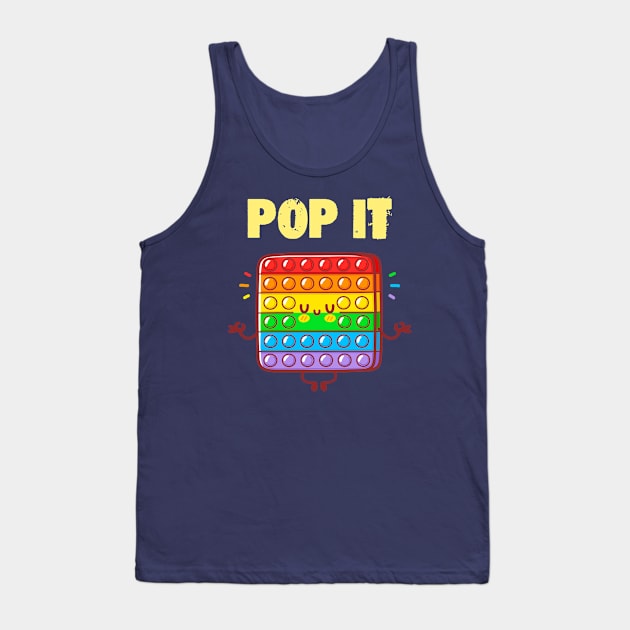 Pop It Fidget Dimple Toy Motif for Kids Tank Top by Designs by Romeo